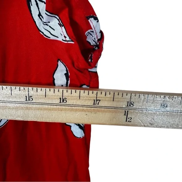 Free People Rita Tiered Midi Dress Red Floral Ruffle Sleeveless Boho Size XS - Picture 11 of 11